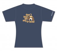 Don't test on my friend - navy blue (�enska, kratki rukavi)