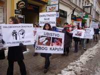 Demo against fur in Sarajevo 4