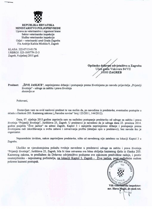 Odgovor veterinarske inspekcije [ 190.12 Kb ]